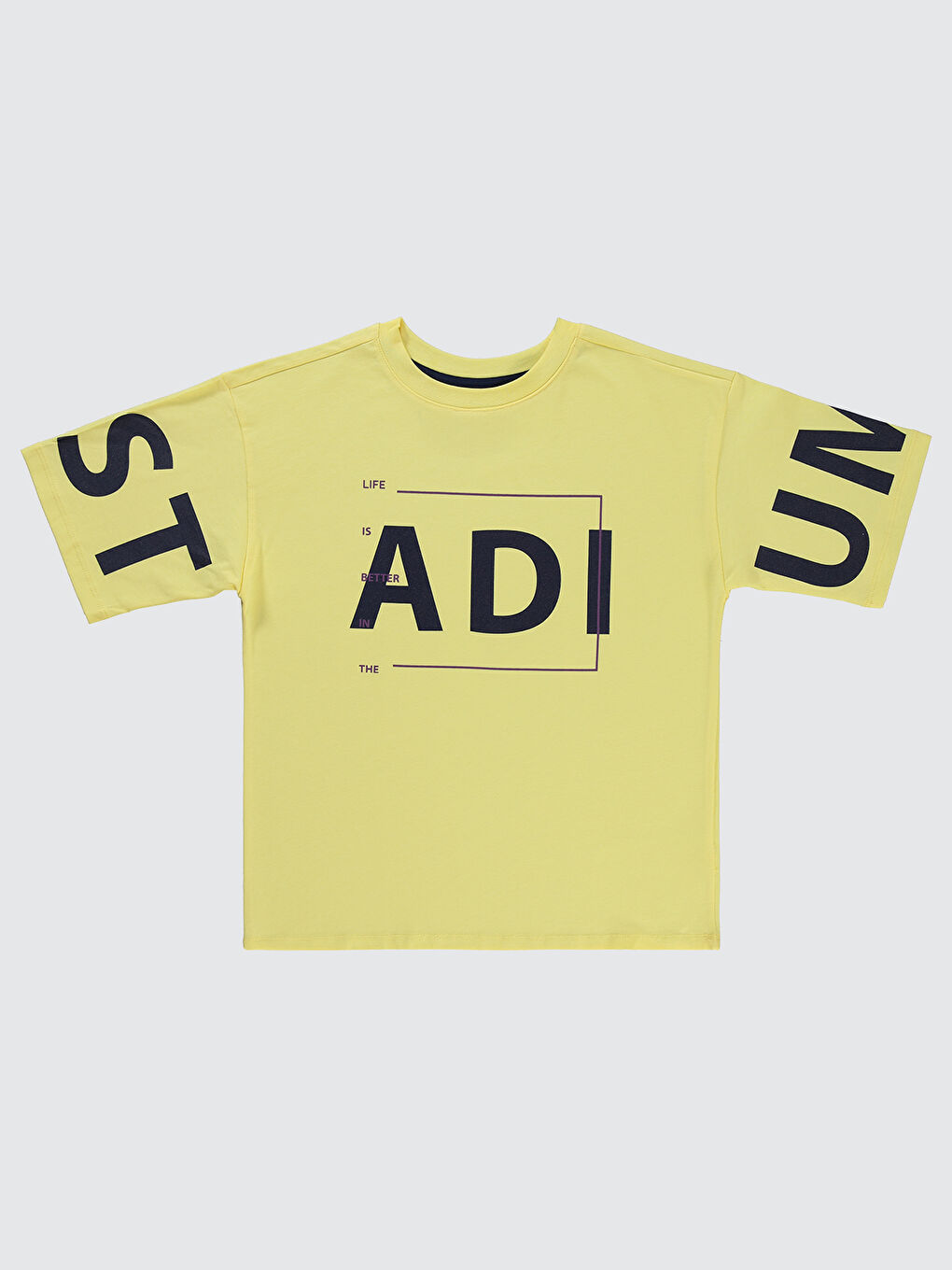 Boys Erkek Çocuk Tişört 10-13 Yaş Açık Sarı