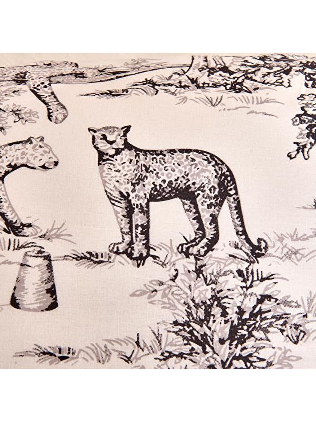 Siyah Soft Natura 2'li Yastık Kılıfı - Beyaz / Antrasit - 50x70 cm-1