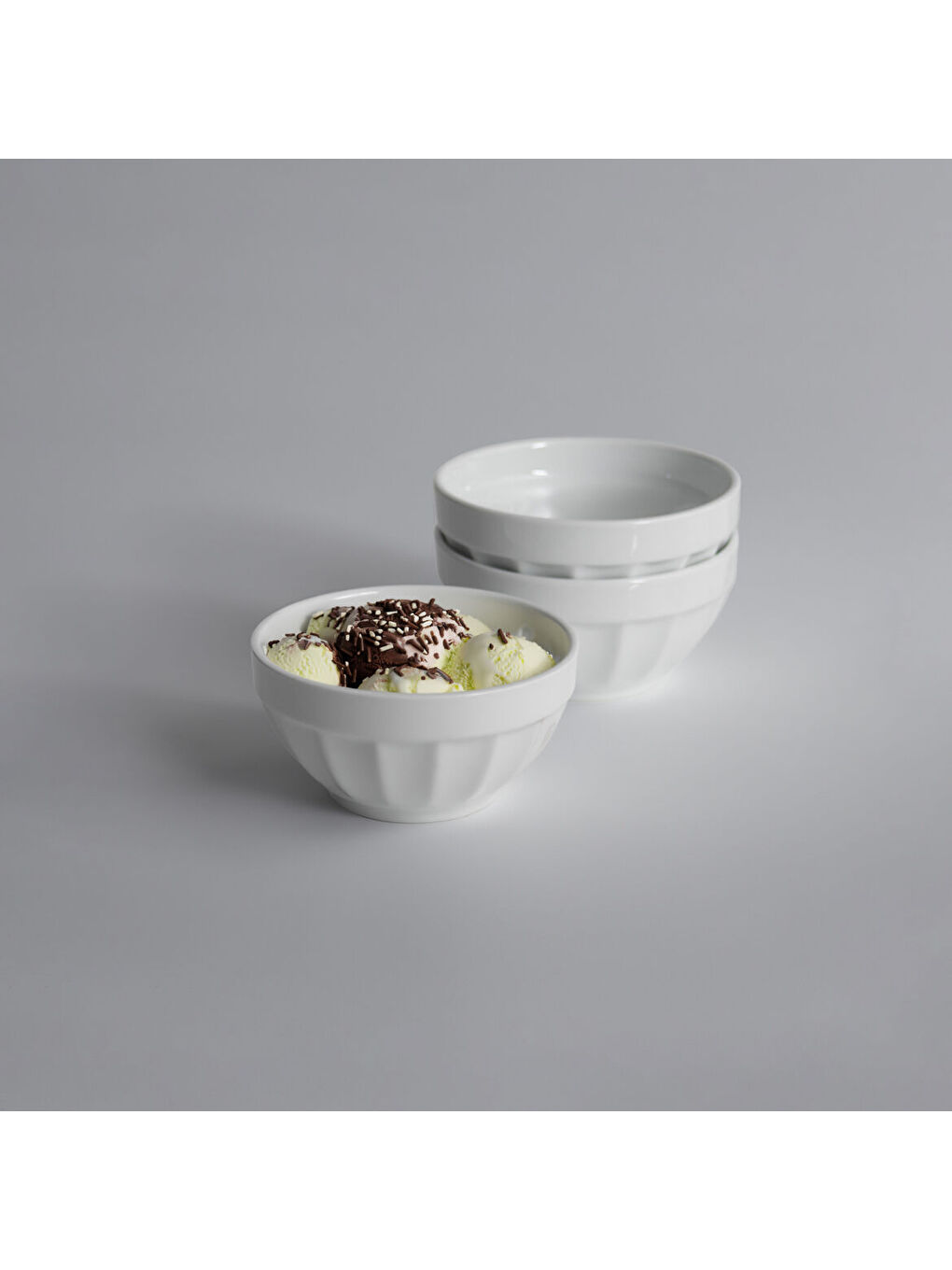 Ekru Buse 3 Parça 10 Cm Kase