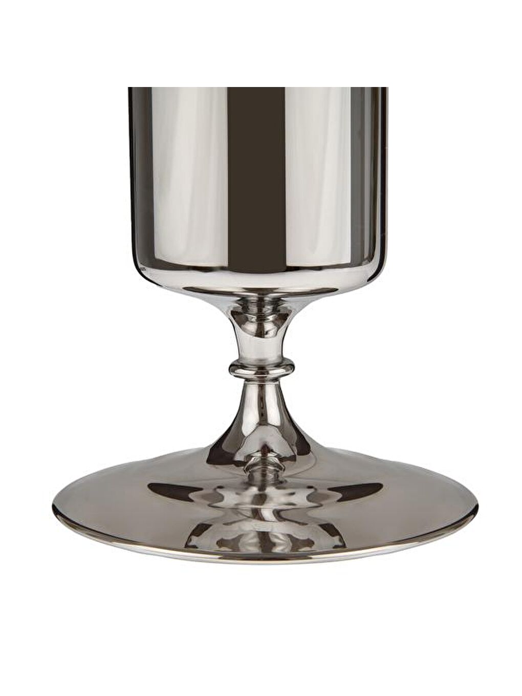 Gri Ayaklı Mumluk - Gümüş - 20x10x10 cm-3