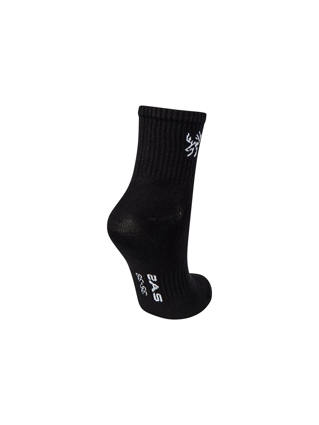 Siyah Kısa Bambu Spor Çorap-2