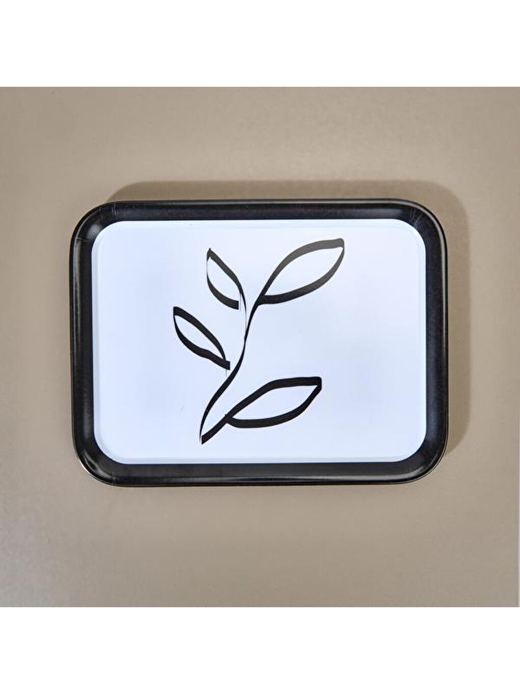 Kitchen Nemi Tepsi - Siyah / Beyaz - 27x21 cm-2