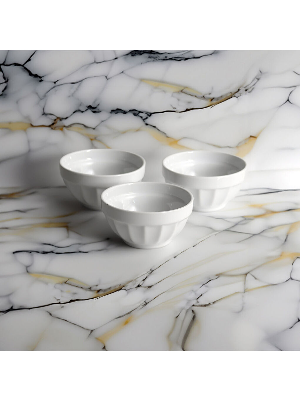 Ekru Buse 3 Parça 10 Cm Kase-1