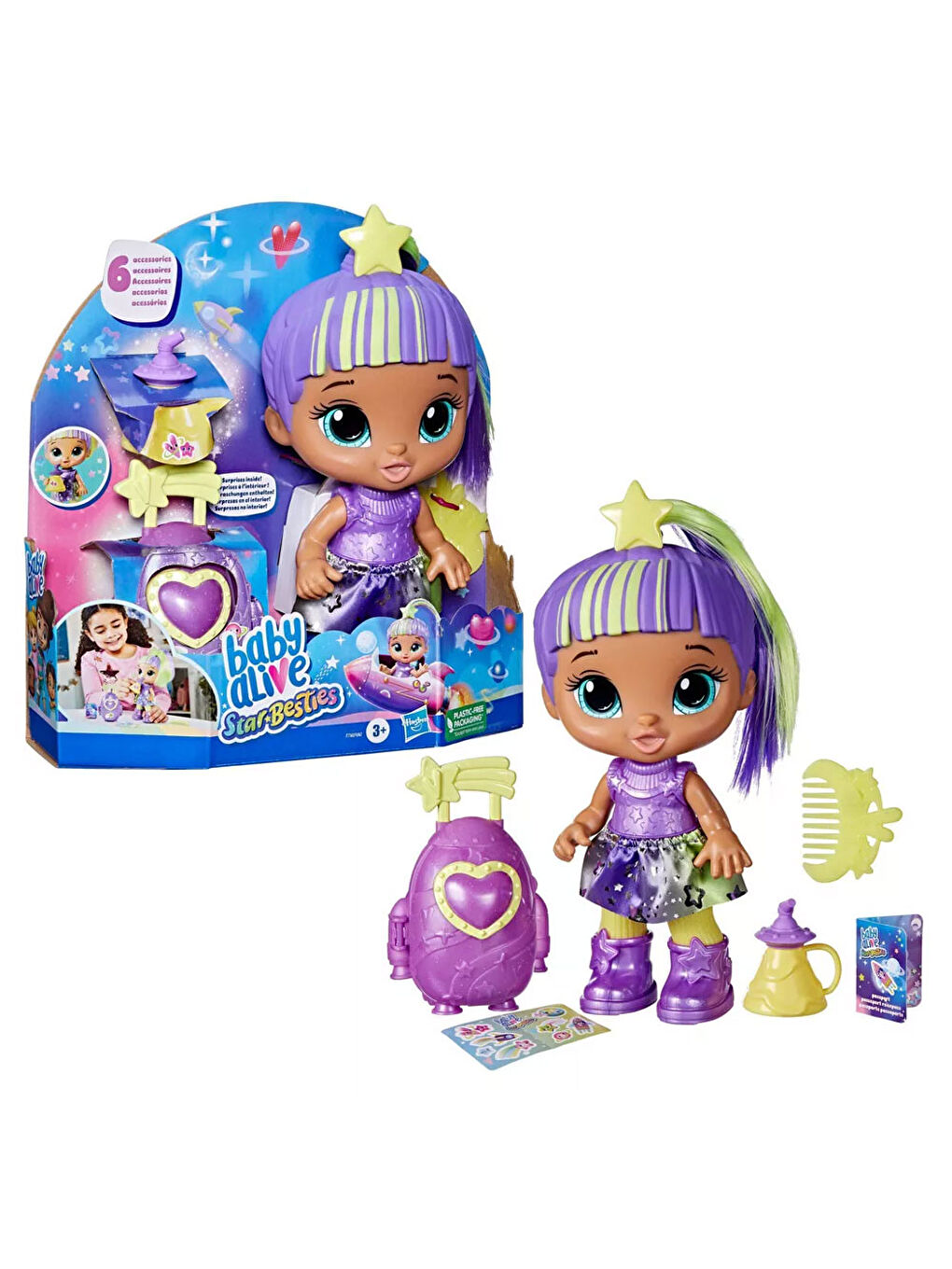 Baby Alive Renksiz Star Besties Sevimli Luna F7360