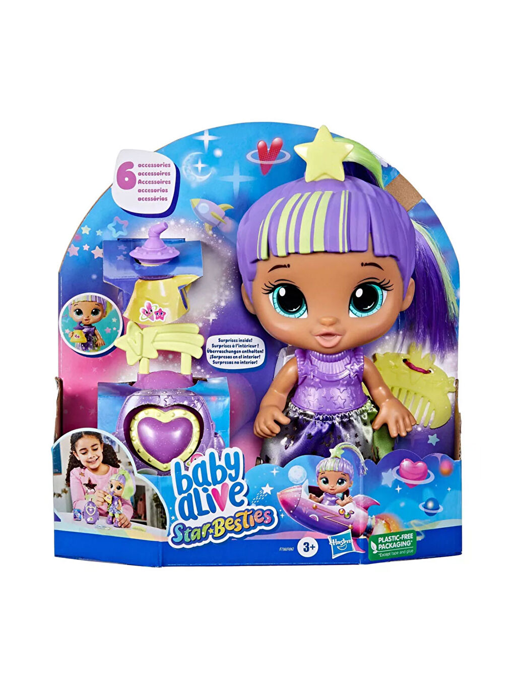 Baby Alive Renksiz Star Besties Sevimli Luna F7360 - 5