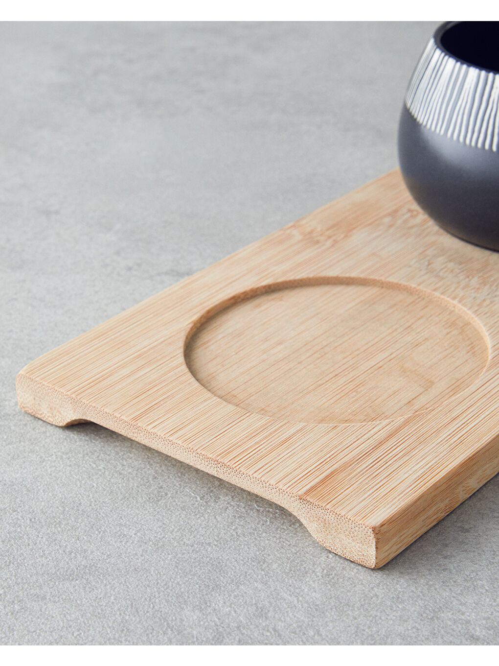 Floral Grace Stoneware 4 Parça Sunumluk 7,5x5 cm Siyah - Beyaz-3