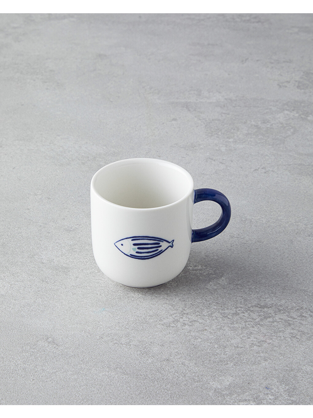 Marinique Stoneware 6'lı Kahve Fincan Takımı 130 ml Mavi-1