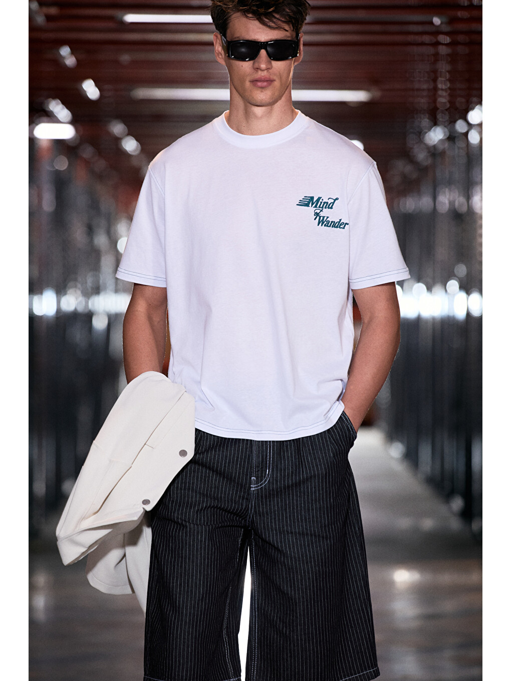 Beyaz FARID Erkek %100 Organik Pamuklu Baskı Detaylı Yuvarlak Yaka Regular Fit BEYAZ T-Shirt