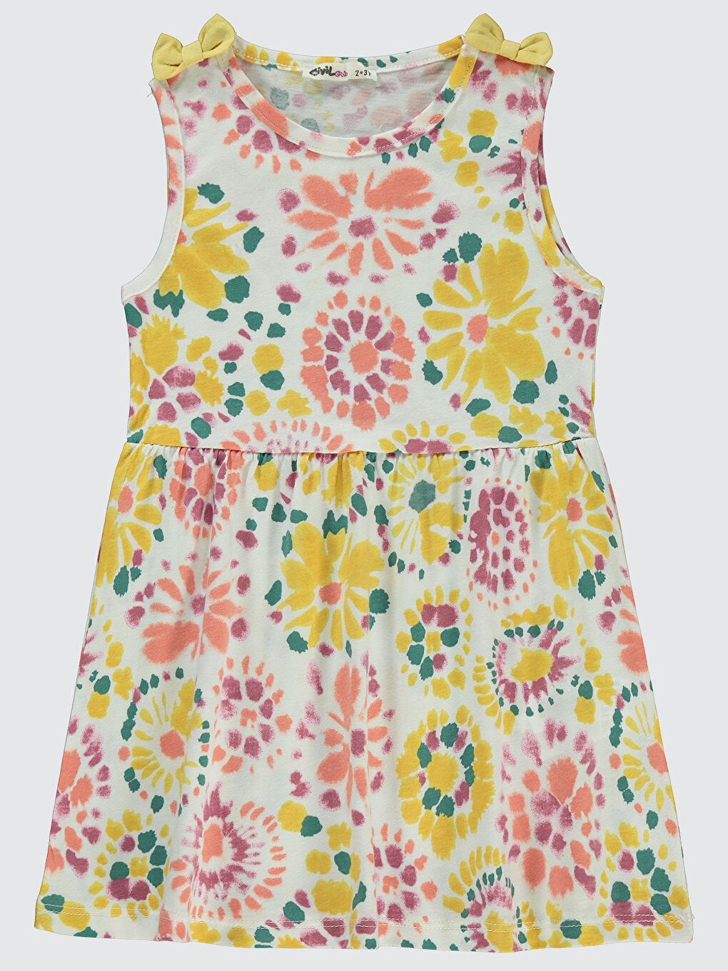 Girls Kız Çocuk Elbise 2-5 Yaş Ekru