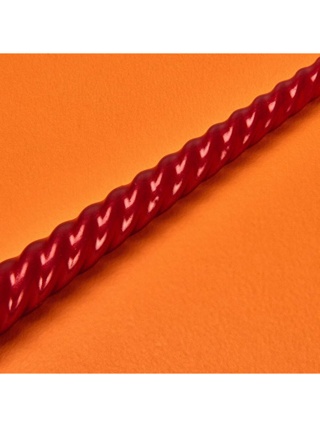 2'li Burgu Şamdan Mumu - Metalik Bordo – 25 cm-2