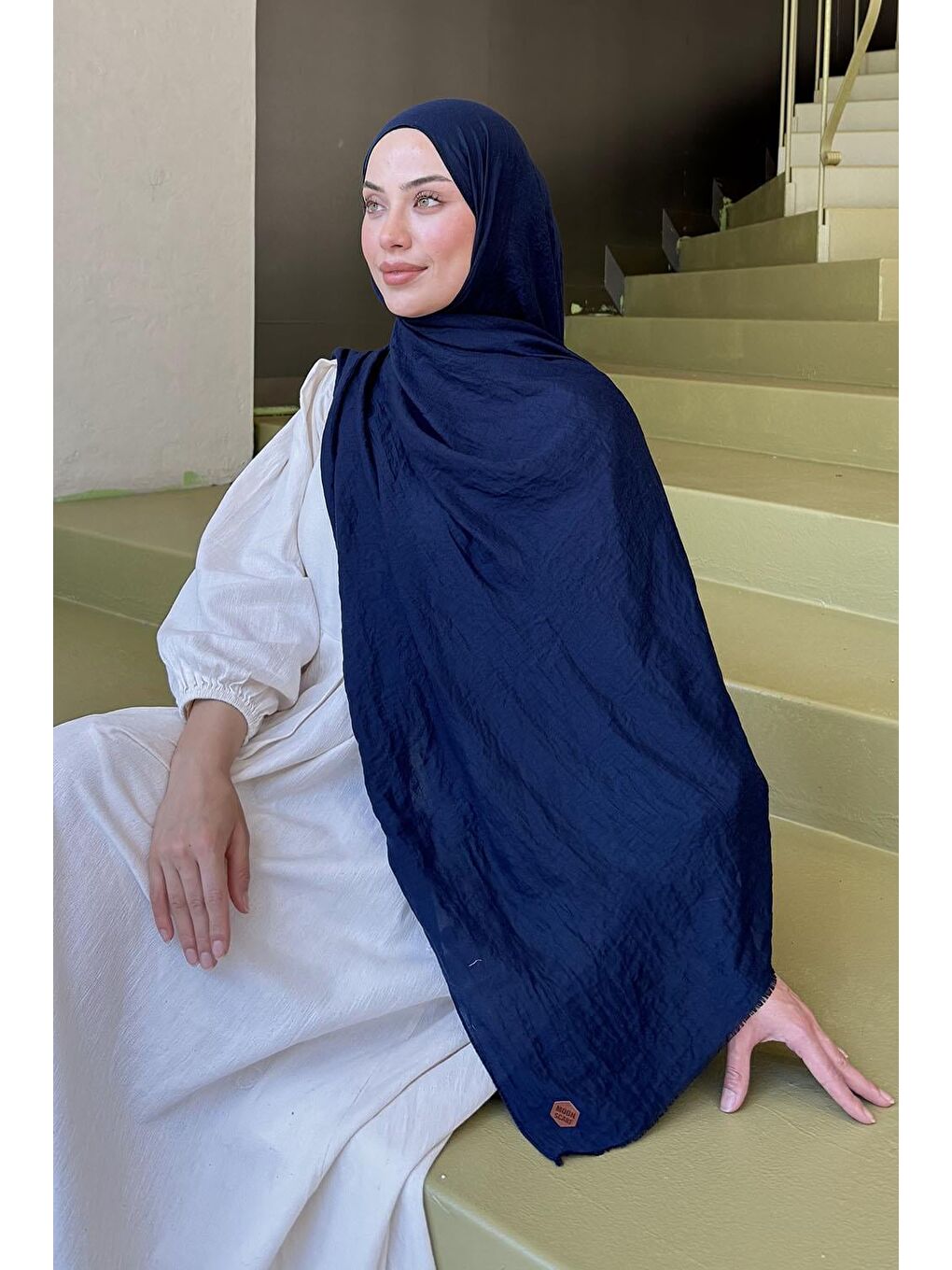 Organic Premium Şal Lacivert-2