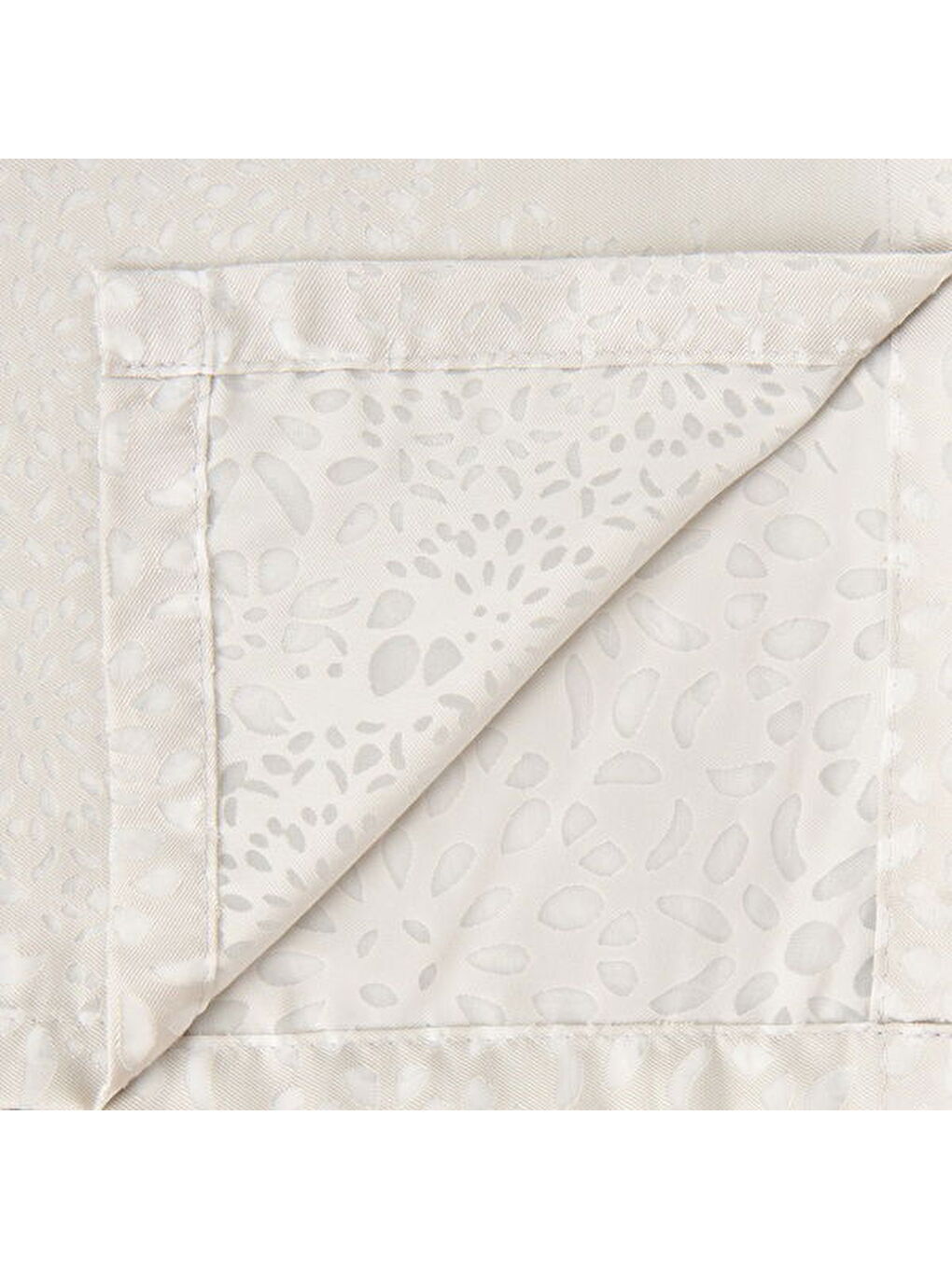 Soft Floral Devore Masa Örtüsü - Gri - 140x200 cm-4