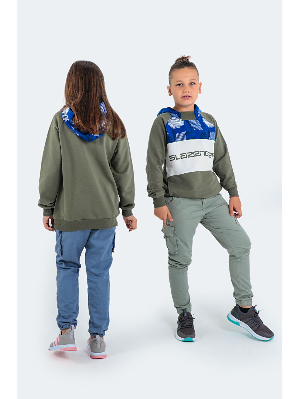 DRAGICA Unisex Çocuk Sweatshirt Haki-6