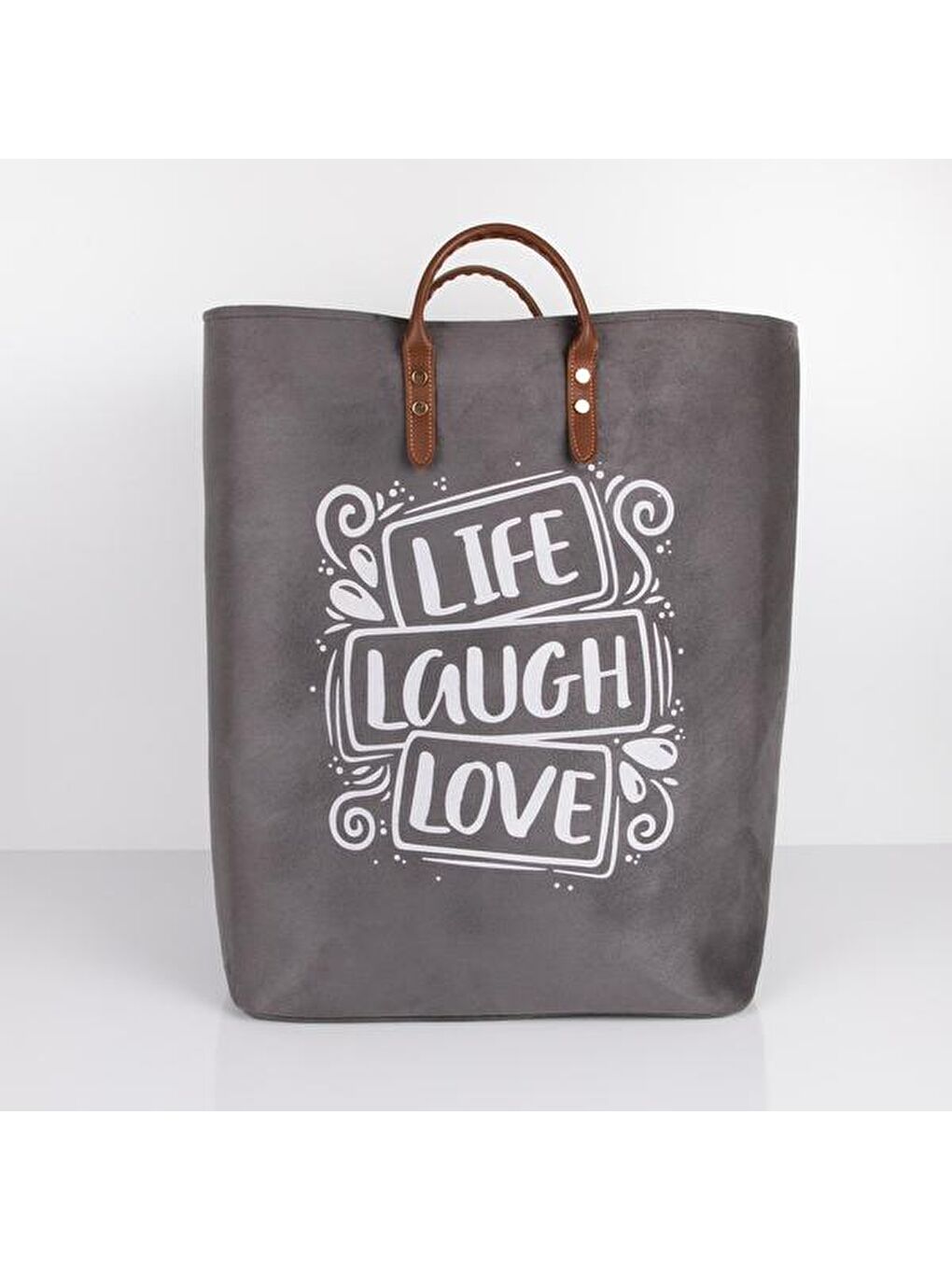 Büzgülü Çok Amaçlı Çamaşır Sepeti-Antrasit-1