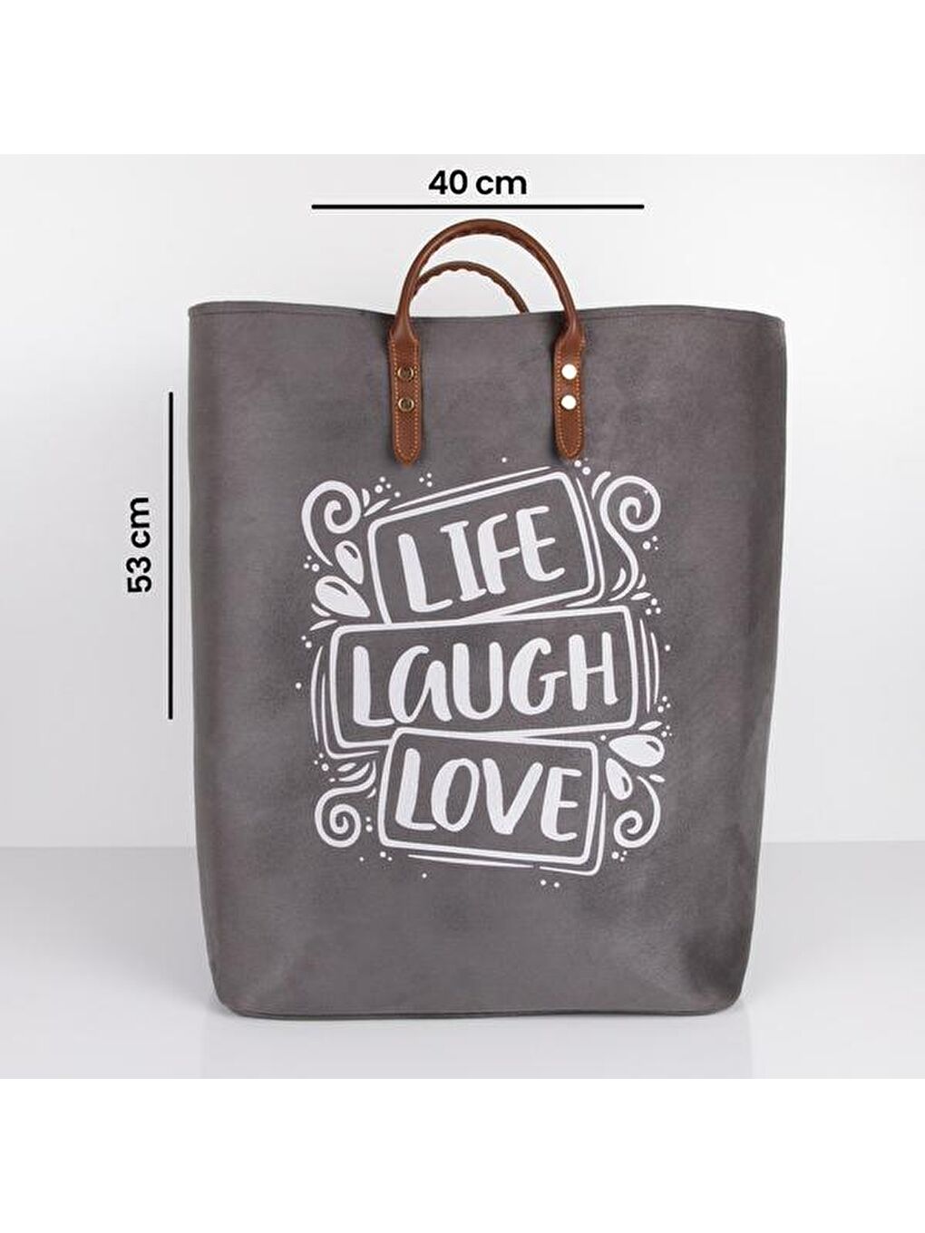 Büzgülü Çok Amaçlı Çamaşır Sepeti-Antrasit-4