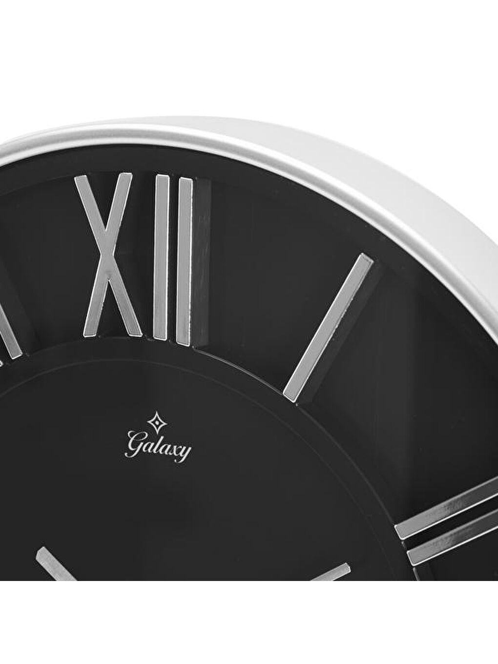 Gri Exclusive Roma Rakam Duvar Saati - Gümüş / Siyah - 43 cm-1