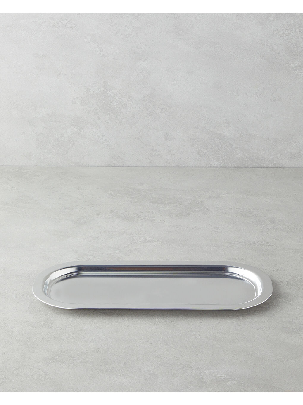 Gri Emma Metal Tepsi 16x35 cm Silver-1