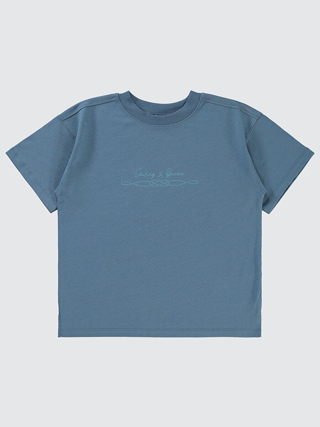 Boys Erkek Çocuk Tişört 10-13 Yaş İndigo-1