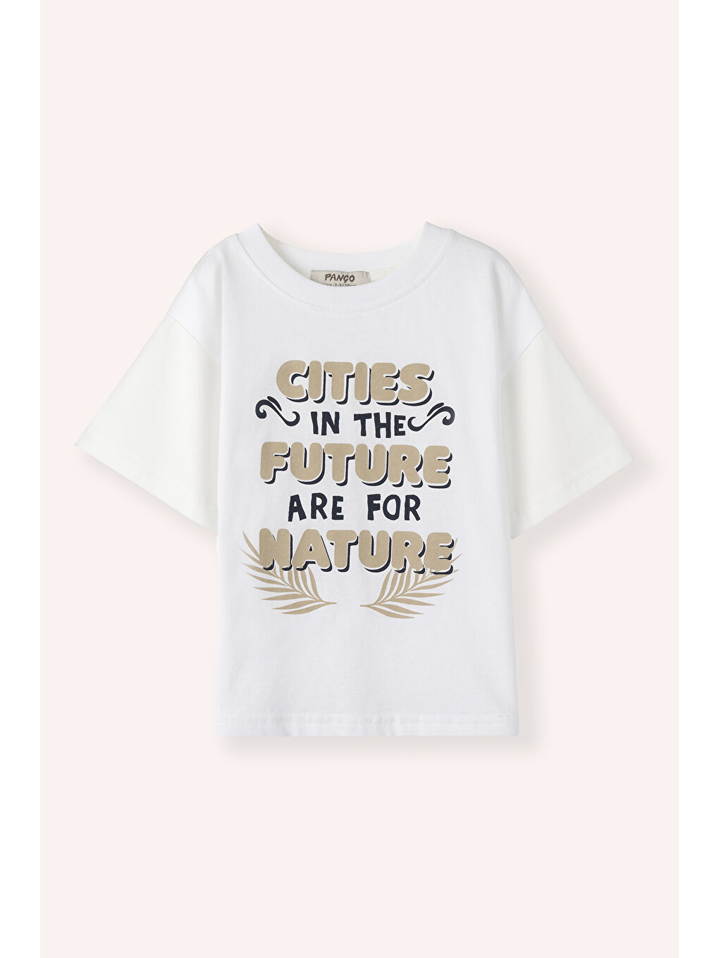 Erkek Çocuk Baskı Detaylı T-Shirt Beyaz