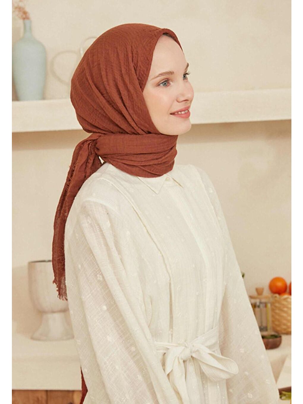 Turuncu Bürümcük Şal Bakır-2