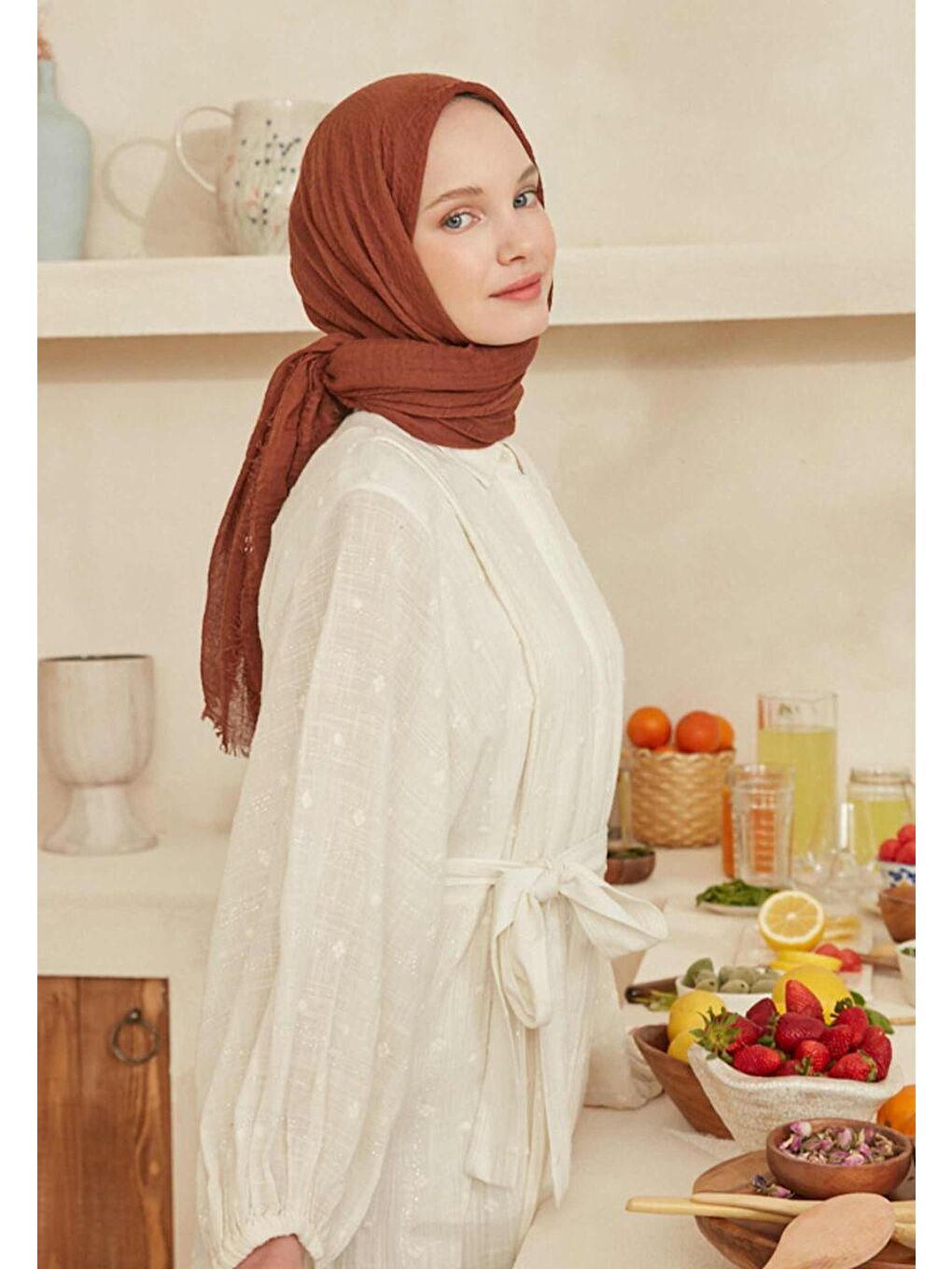 Turuncu Bürümcük Şal Bakır-3