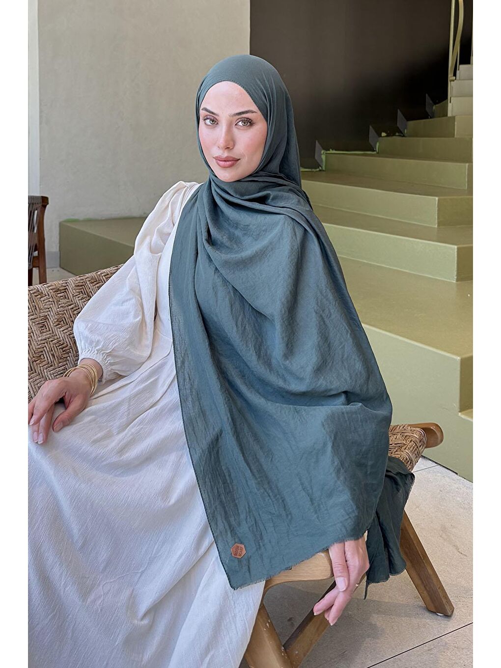 Organic Premium Şal Haki-1