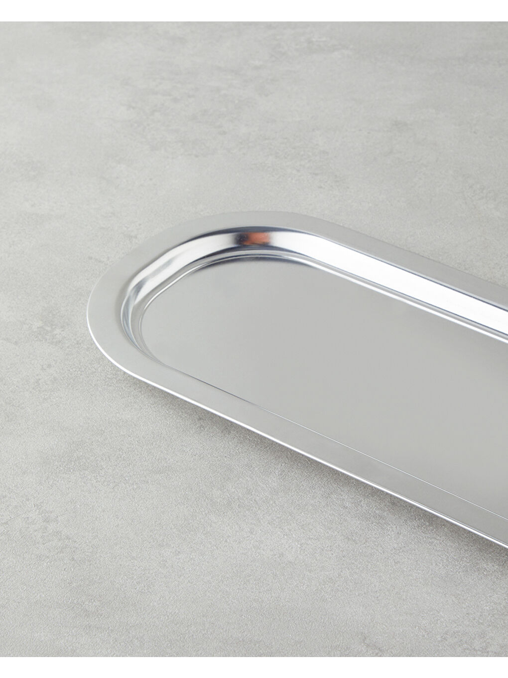 Gri Emma Metal Tepsi 16x35 cm Silver-2