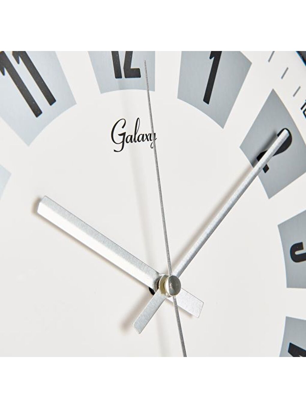 Dekoratif Beyaz Kadran Duvar Saati - Gri - 29 cm-2