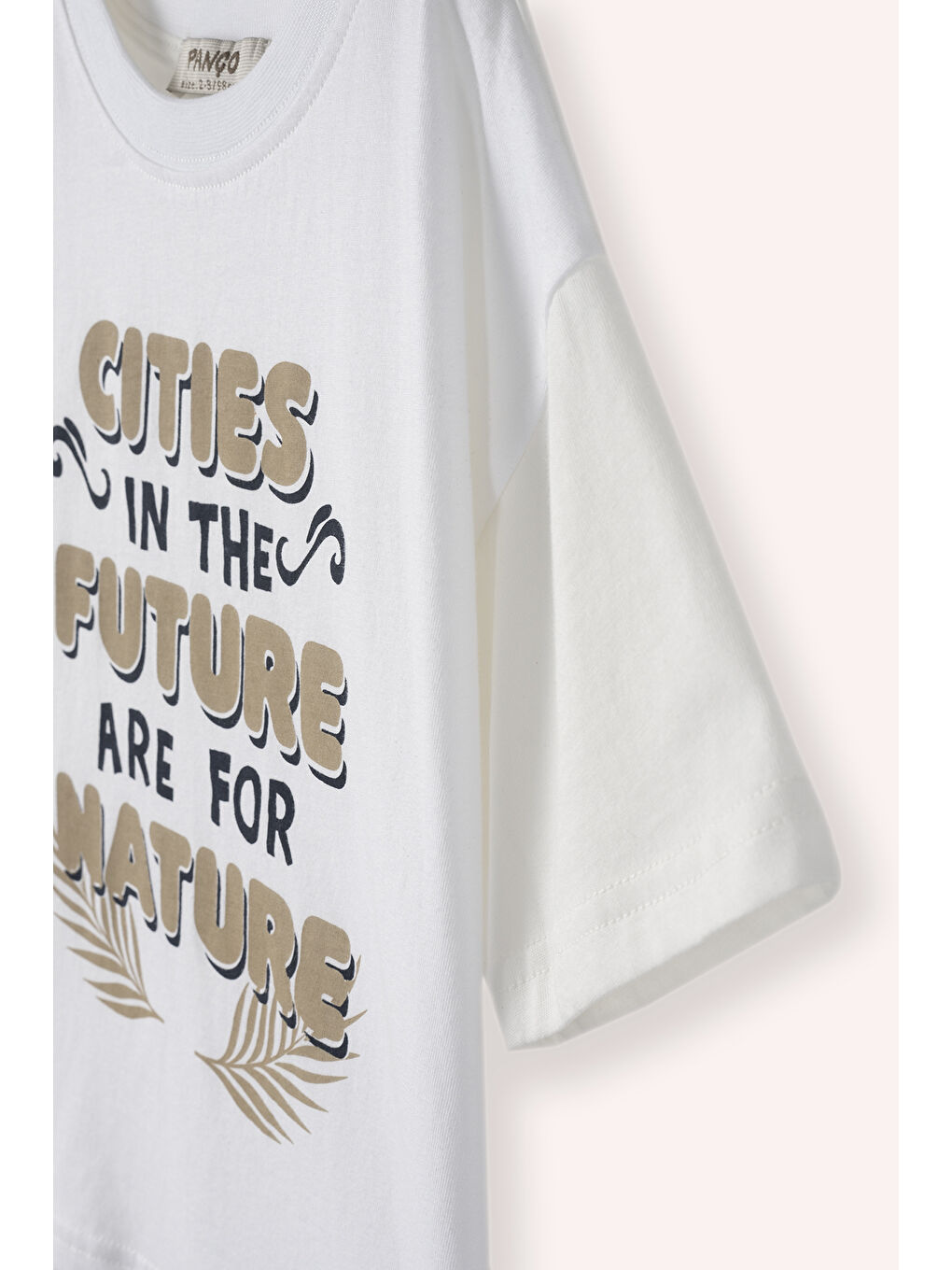 Erkek Çocuk Baskı Detaylı T-Shirt Beyaz-2