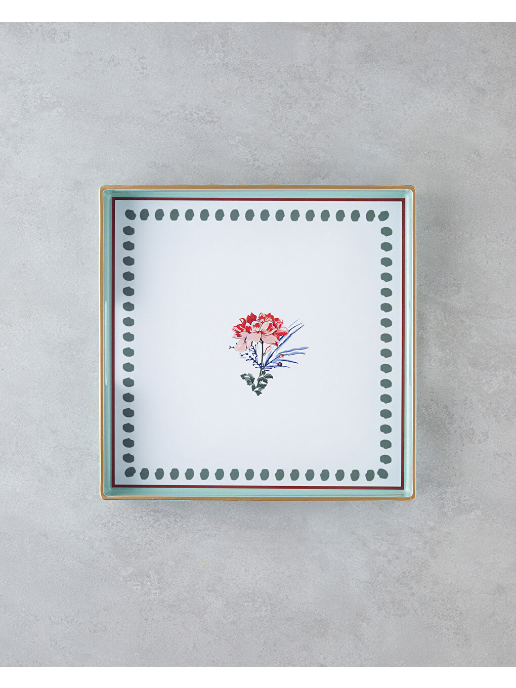 Elysian PP Tepsi 35,5x35,5 Cm Yeşil