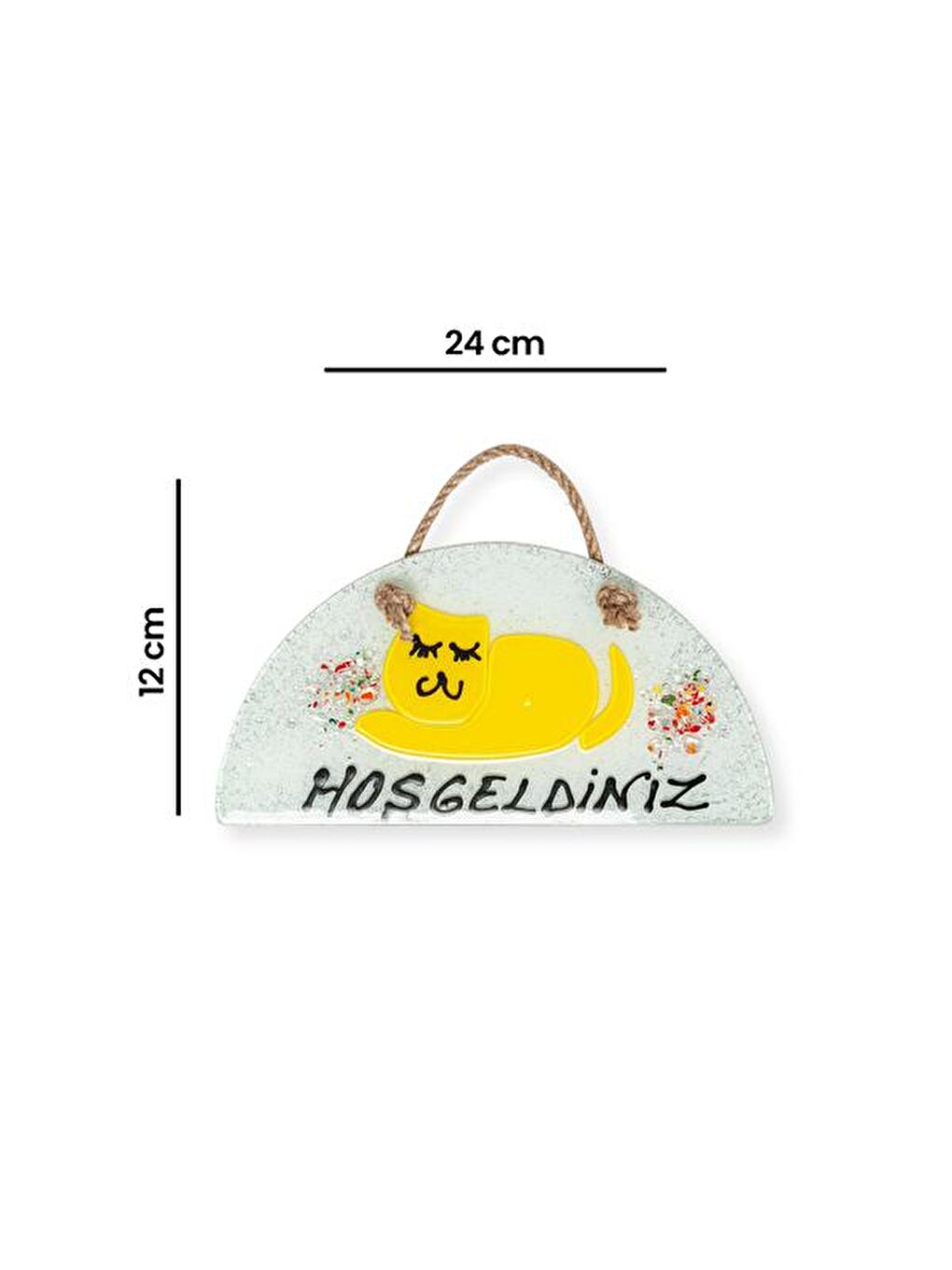 Q-Art Sari Hoş Geldin Kapı Süsü - 24 cm - 3