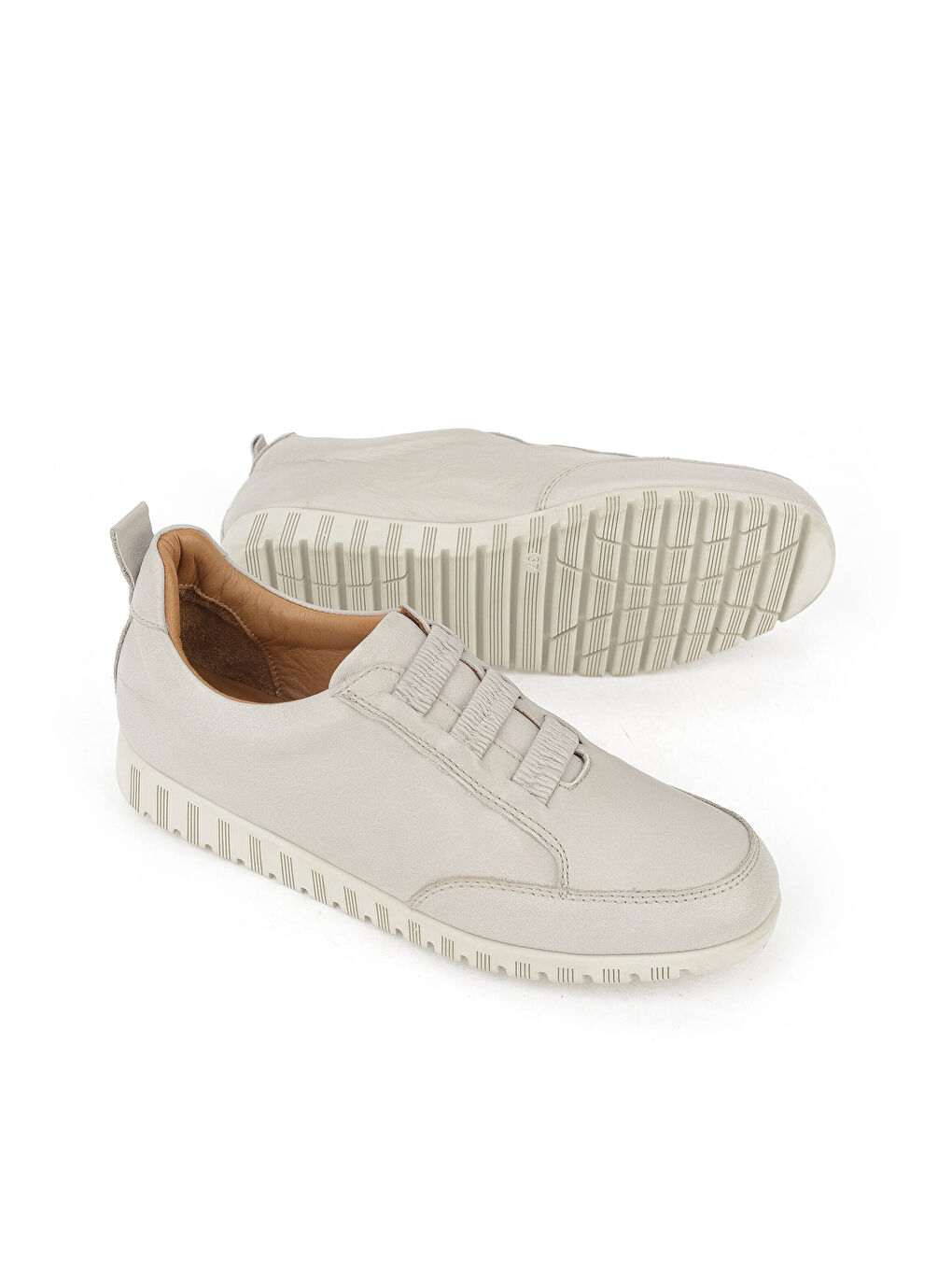 Gri Kadın Hakiki Deri Ayakkabı 1531050Z26144006K Silver-3