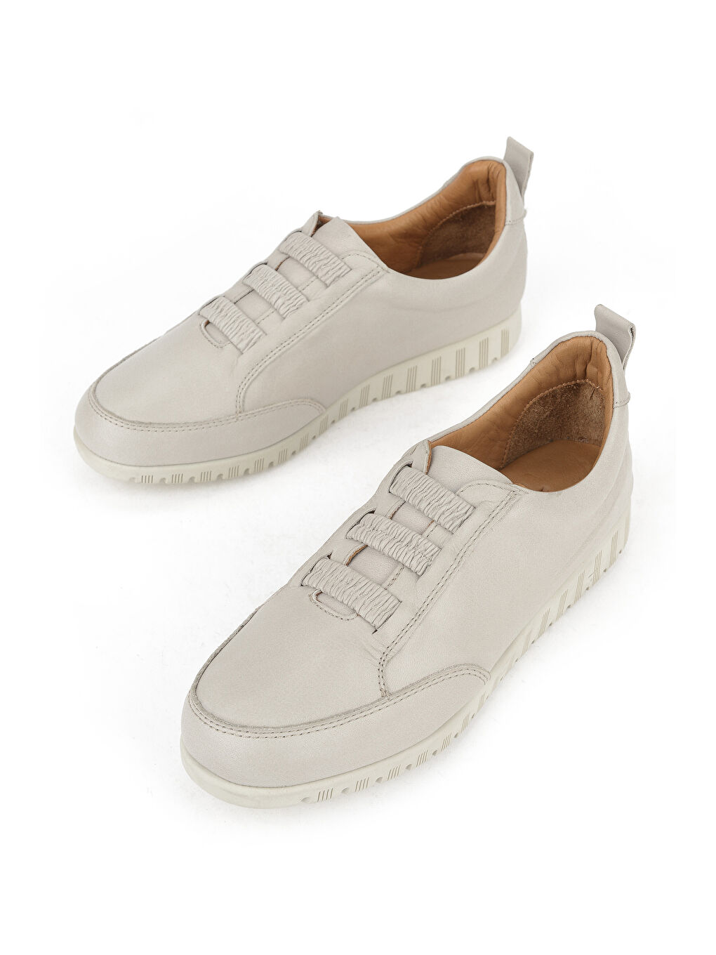 Gri Kadın Hakiki Deri Ayakkabı 1531050Z26144006K Silver-4