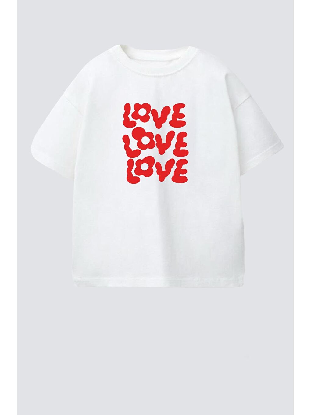 Ekru Kız Çocuk Bisiklet Yaka Baskılı Tshirt