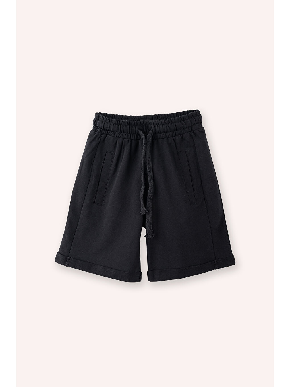 Siyah Erkek Çocuk Şort Ekru