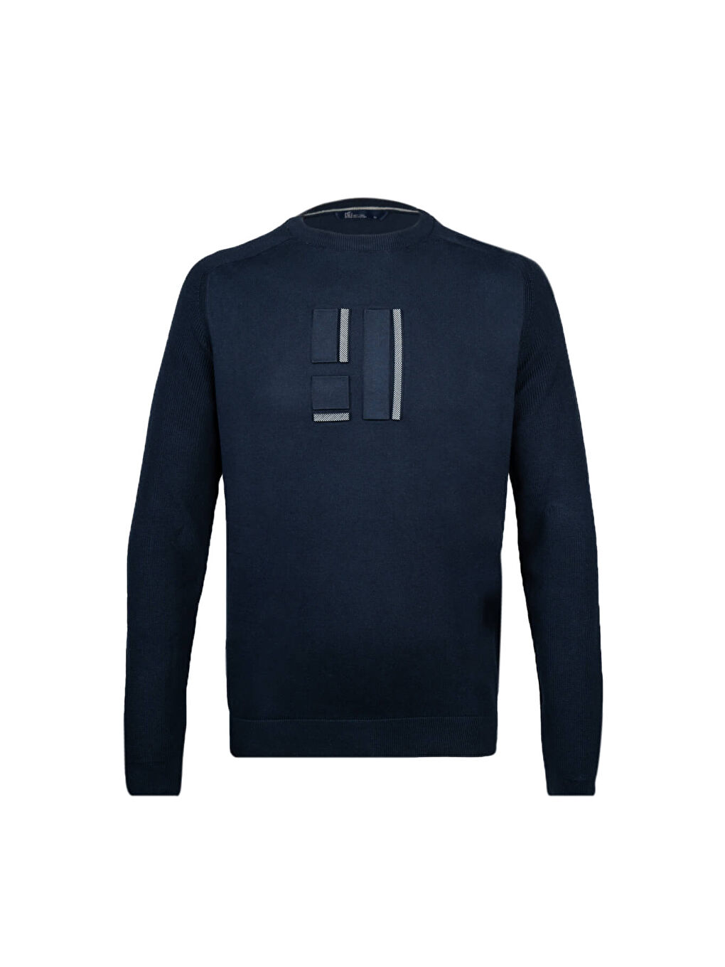 Lacivert Regular Fit Bisiklet Yaka Pamuklu Triko Kazak