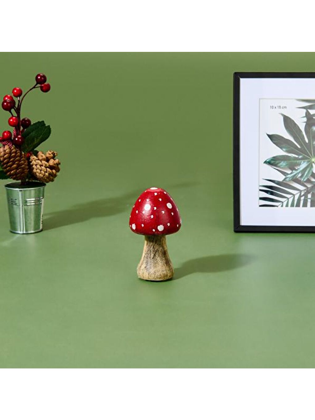 Kırmızı Mushroom Obje - 10 cm