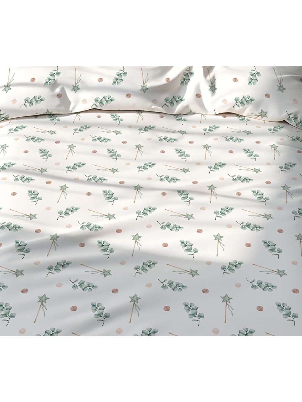 Karışık Minik Çiçekler Desenli Çarşafsız 2'li Takım Baskılı Nevresim Takımı 160x220 cm-1