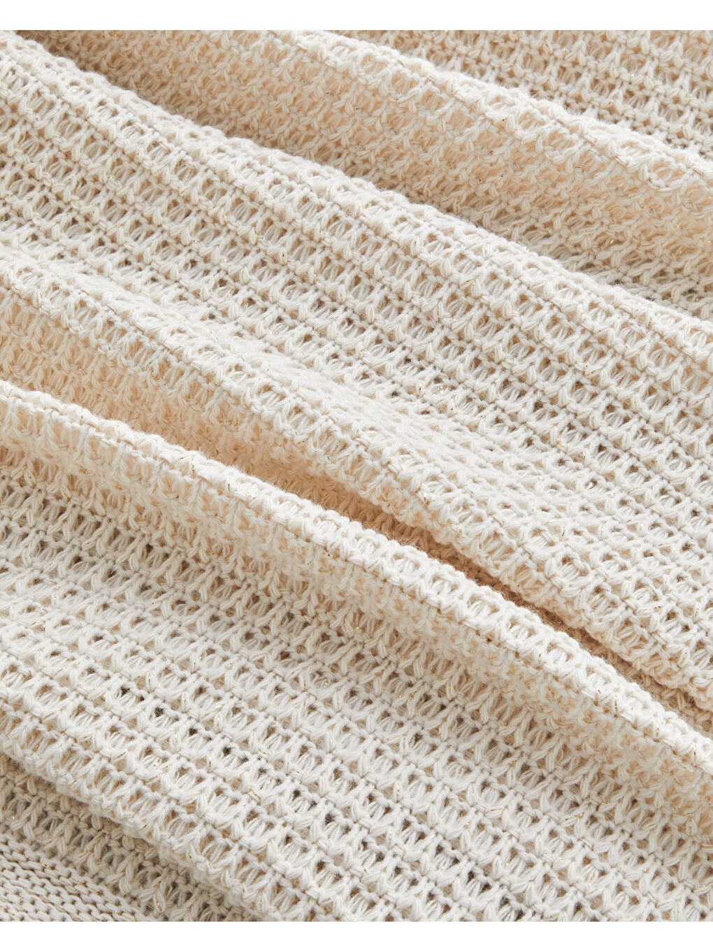 Simple White Koltuk Şalı 130x170 cm Ekru-2