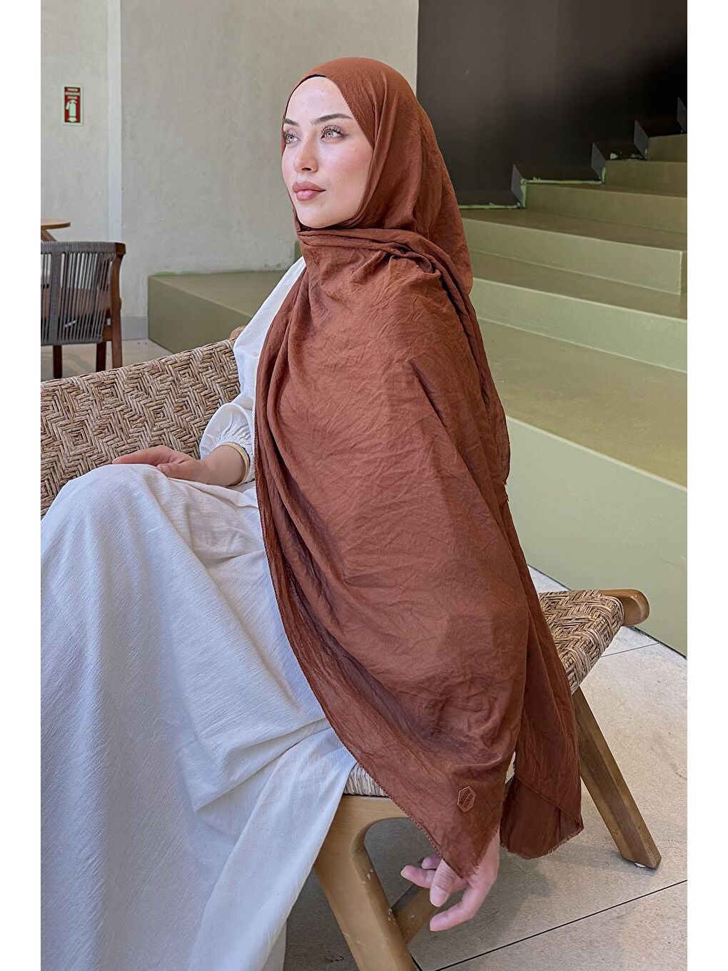 Bej Organic Premium Şal Badem-2