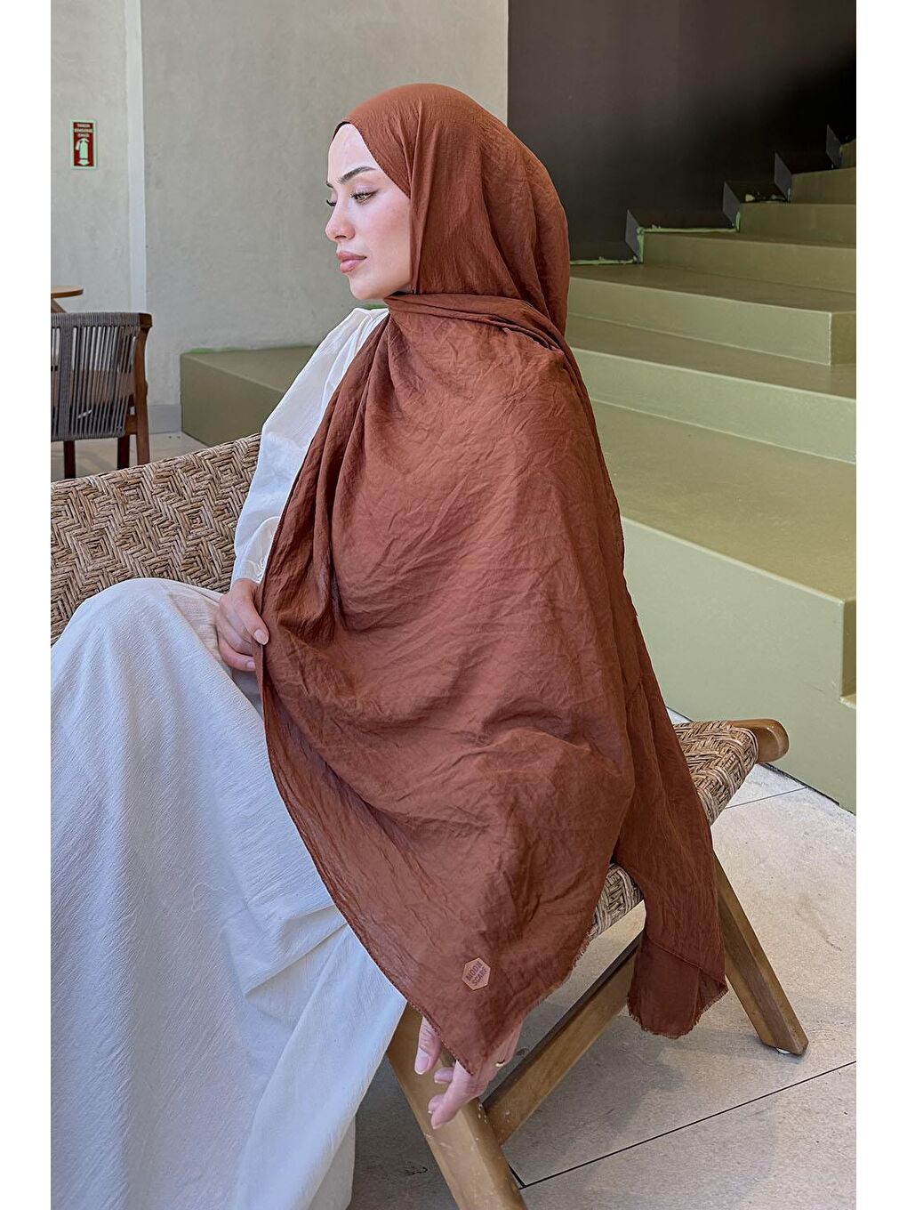 Bej Organic Premium Şal Badem-3