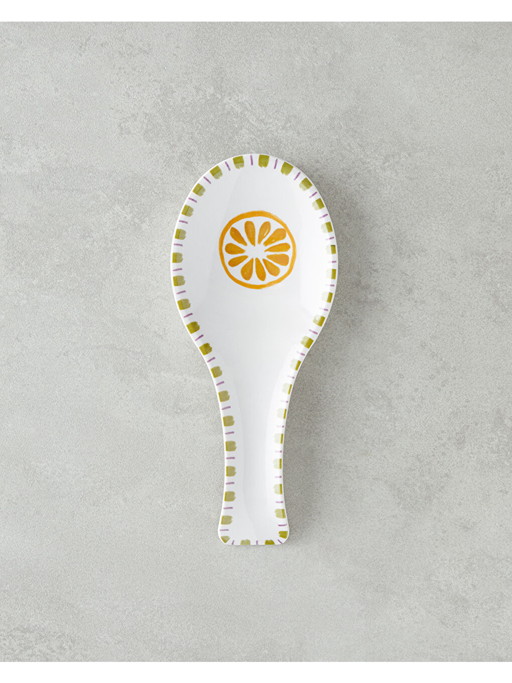 Lemon Melamin Kaşıklık 24 cm Beyaz - Sarı