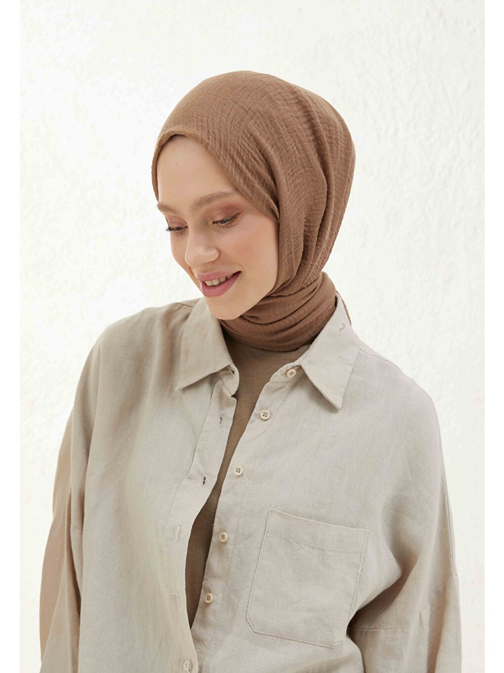 Kahverengi Bürümcük Şal Camel-3