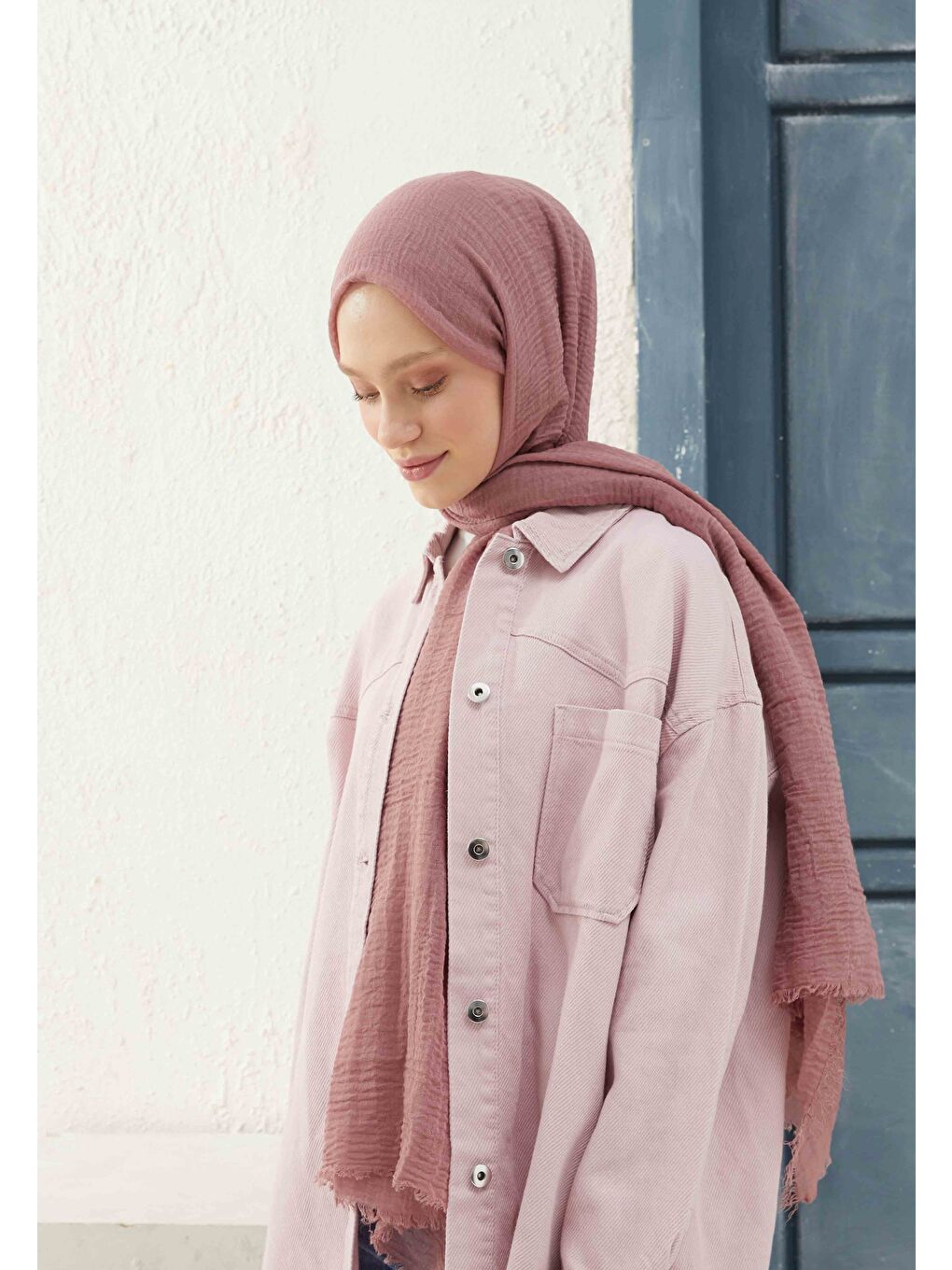 Pembe Bürümcük Şal Gül Kurusu-1