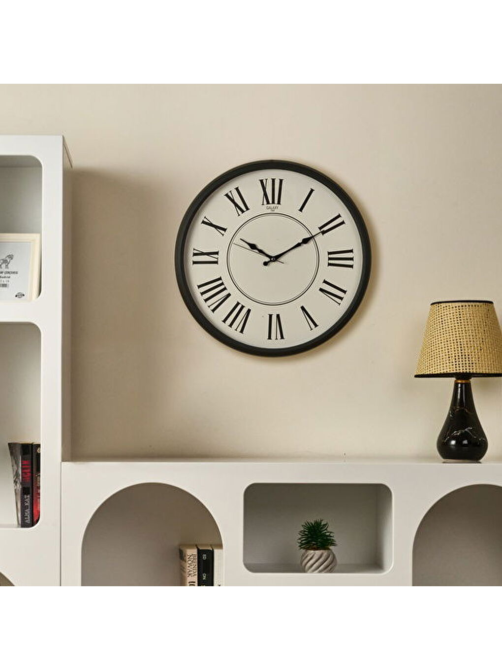 Exclusive Duvar Saati - Siyah / Beyaz - 50 cm-3