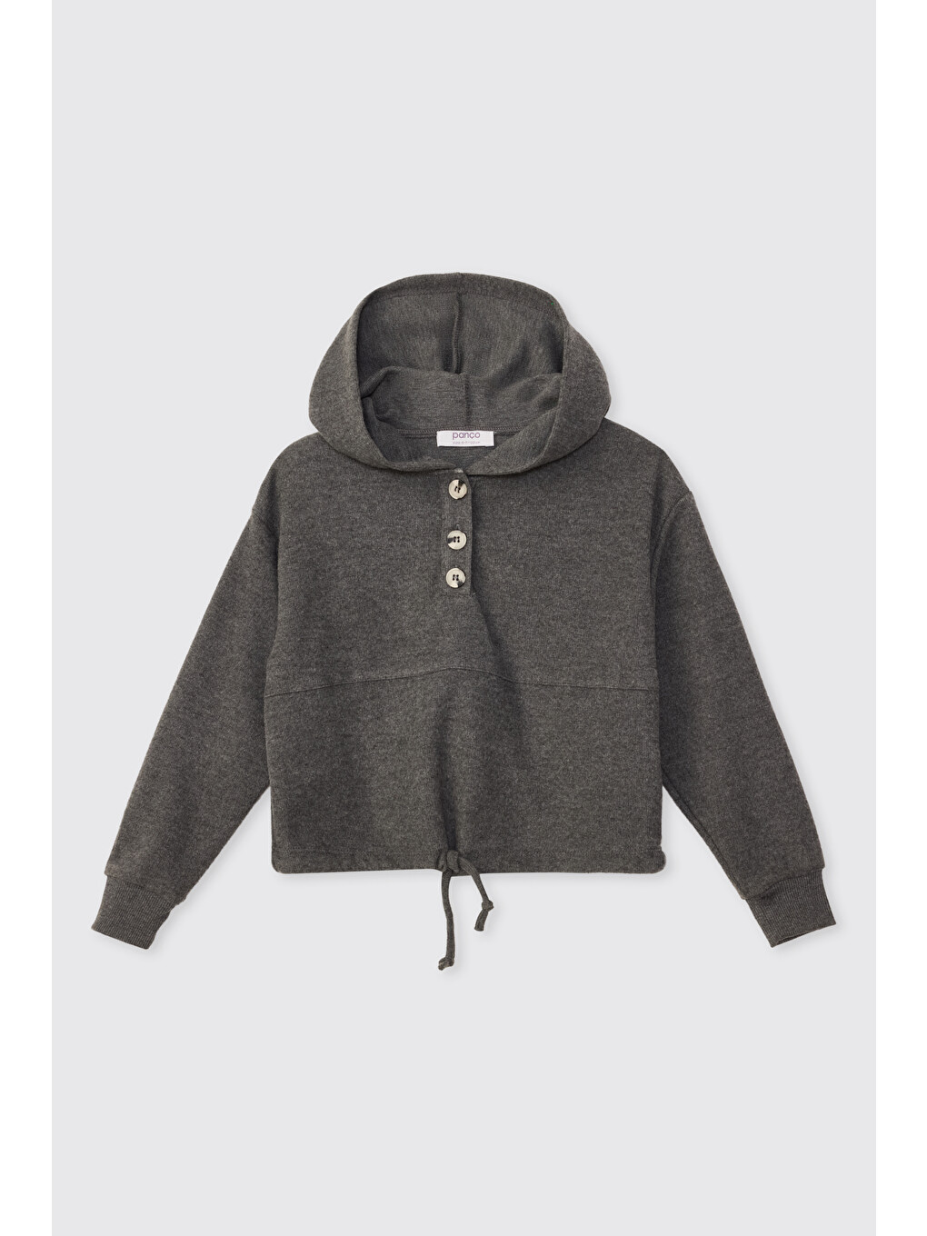 Gri Kız Çocuk Antrasit-melanj Sweatshirt