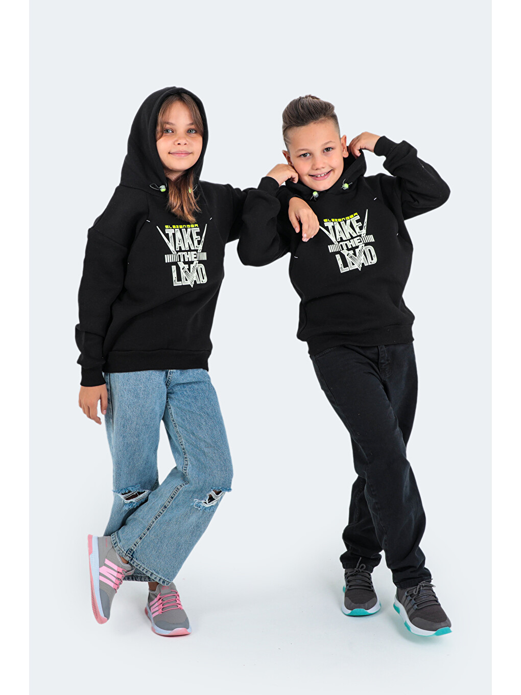 DO Unisex Çocuk Sweatshirt Siyah-6