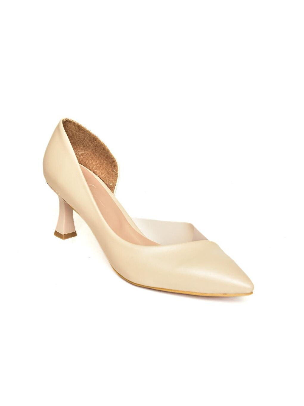 Bej U6760353 Ten Kadın Topuklu Ayakkabı-1