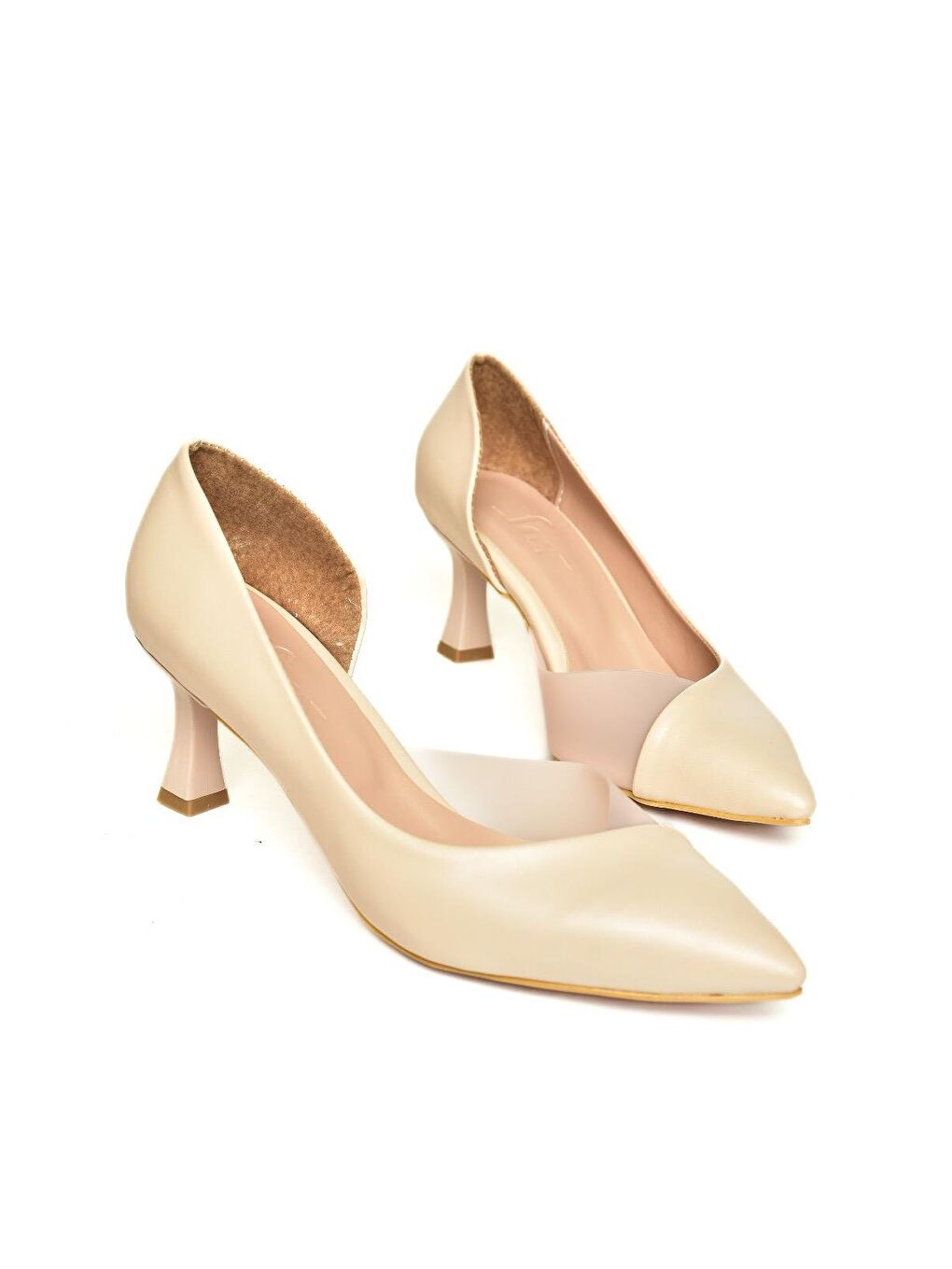 Bej U6760353 Ten Kadın Topuklu Ayakkabı-2