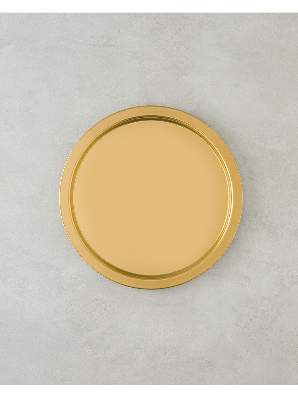 Sarı Emma Metal Tepsi 31,5 cm Gold